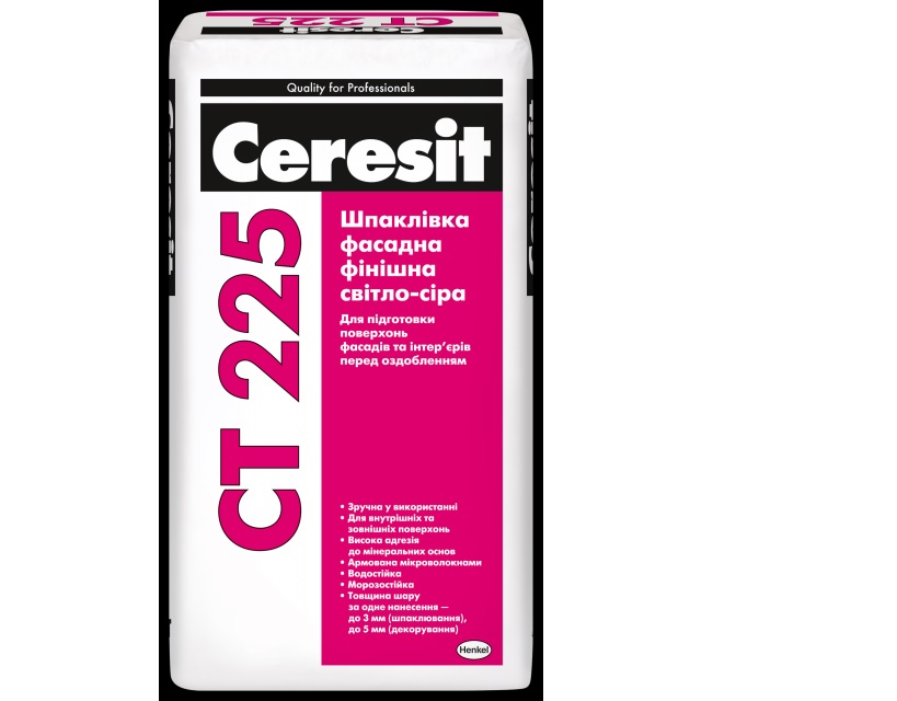 Шпаклівка Ceresit фасадна CT 225, 25 кг